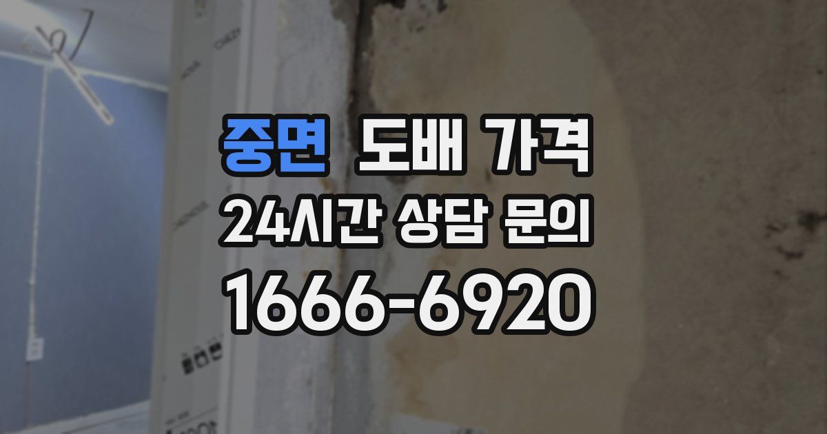 중면 도배 가격