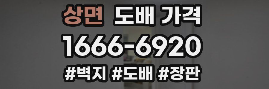 상면 도배 가격