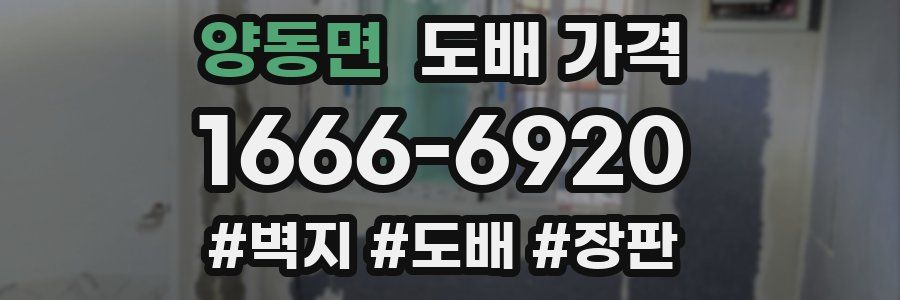 양동면 도배 가격