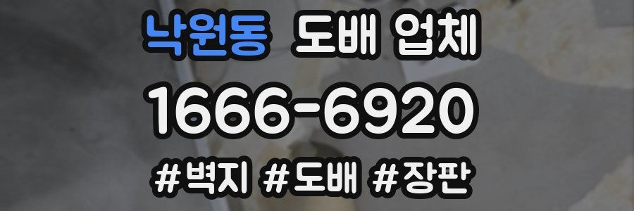 낙원동 도배 업체