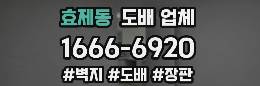 효제동 도배 업체