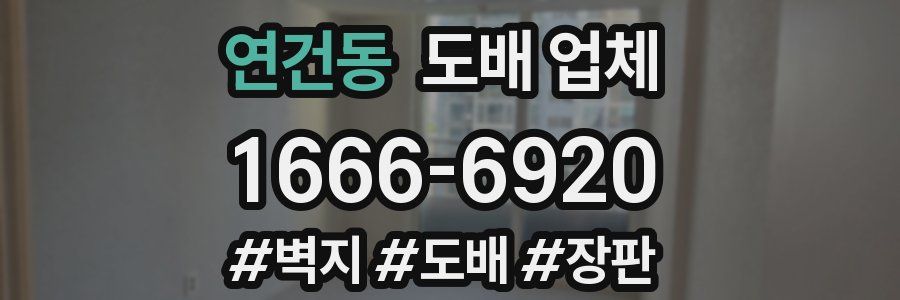 연건동 도배 업체