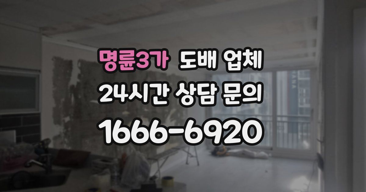 명륜3가 도배 업체