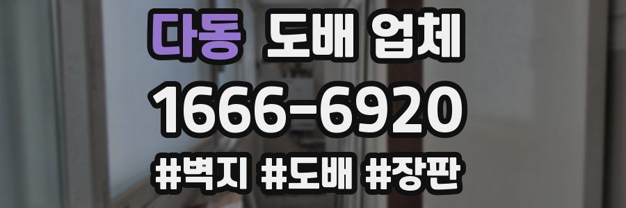 다동 도배 업체