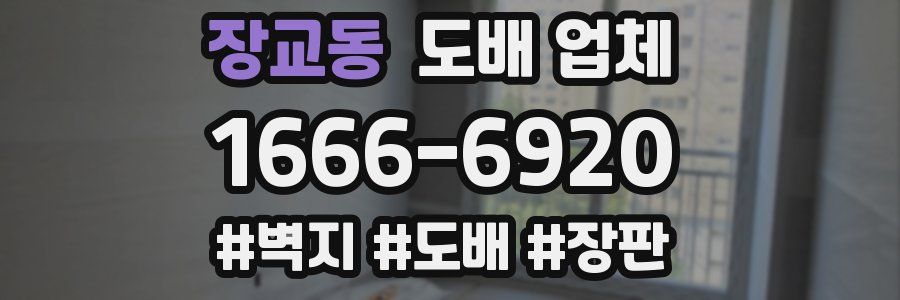 장교동 도배 업체