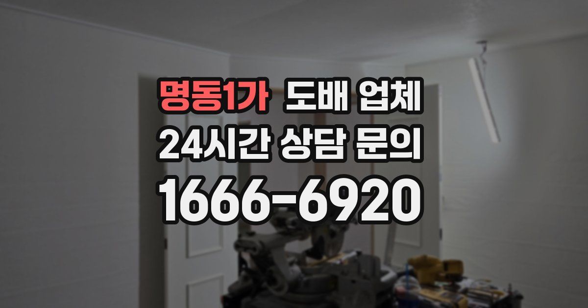 명동1가 도배 업체