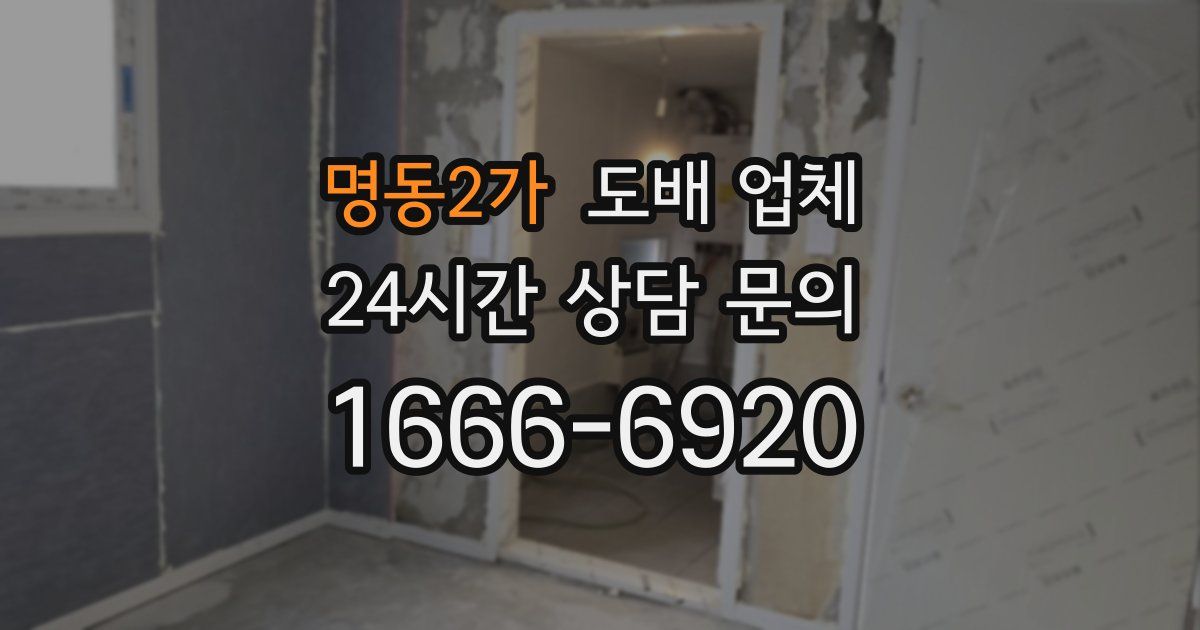 명동2가 도배 업체