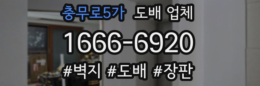 충무로5가 도배 업체