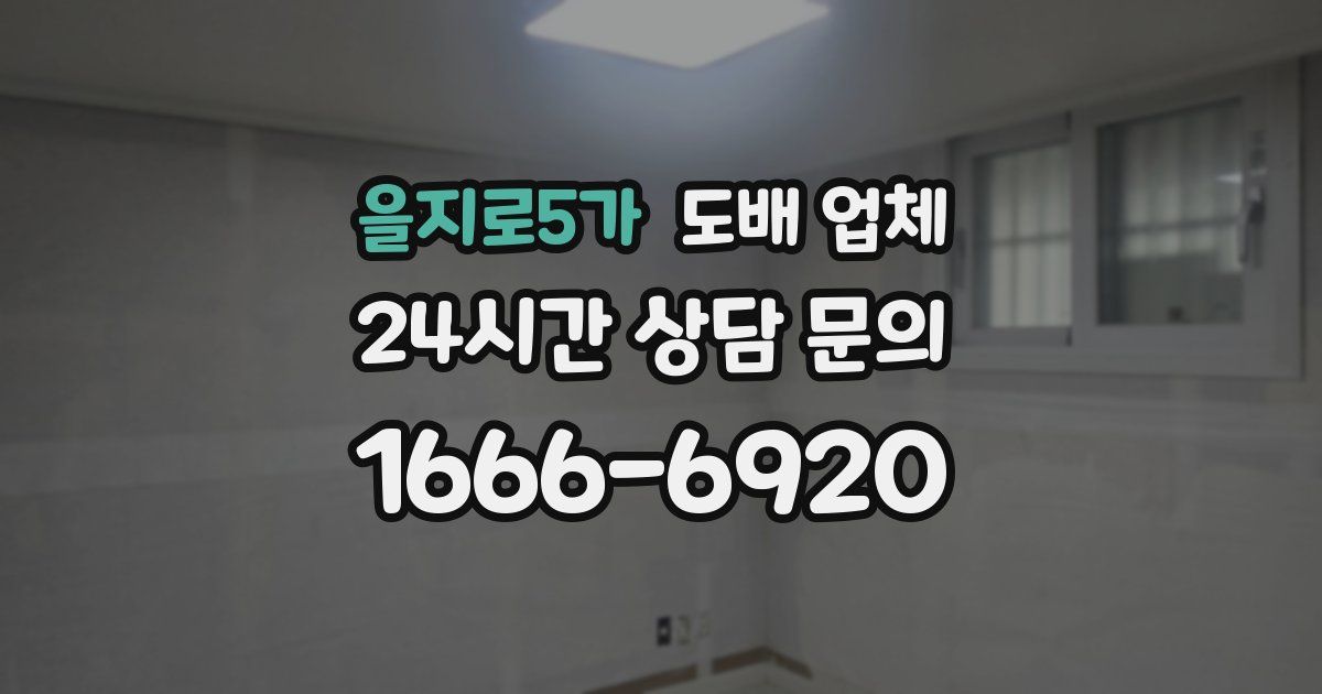 을지로5가 도배 업체