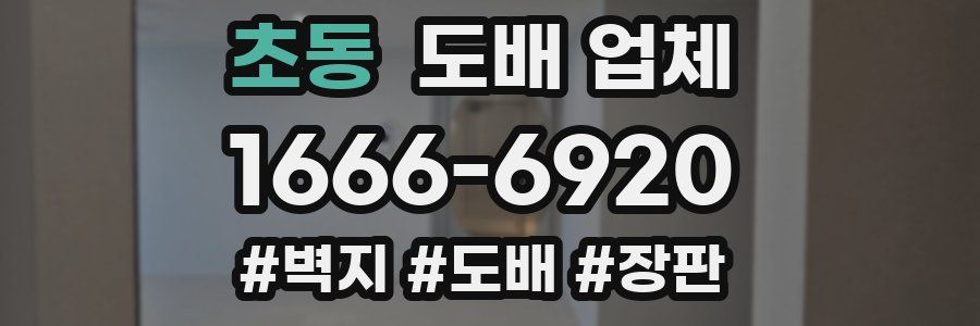 초동 도배 업체