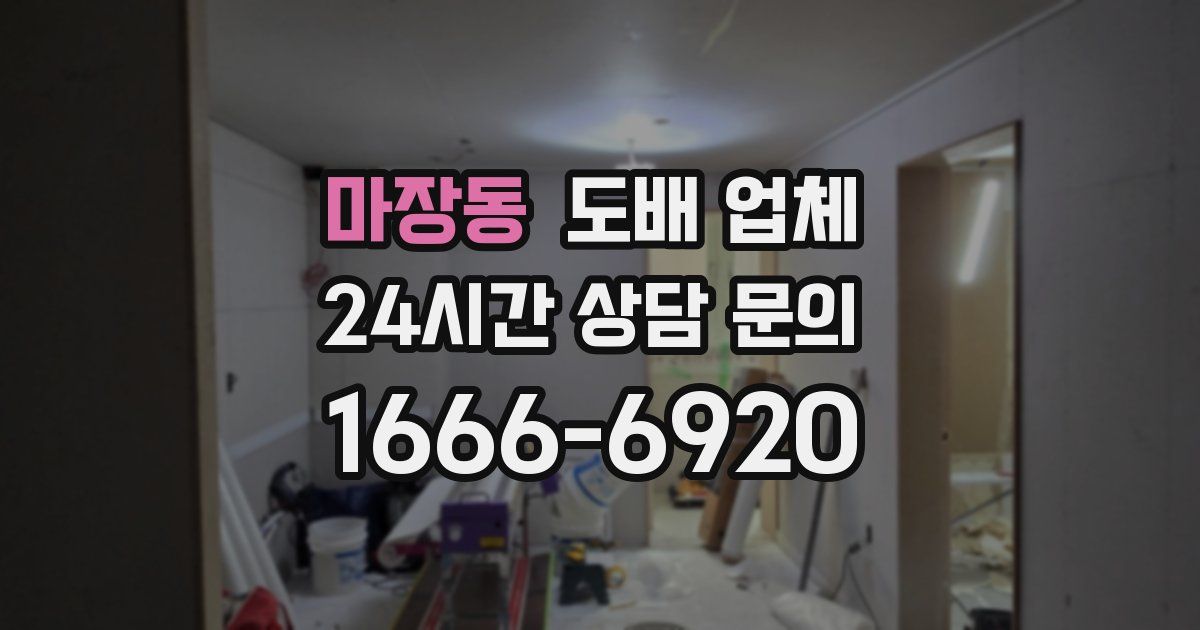 마장동 도배 업체