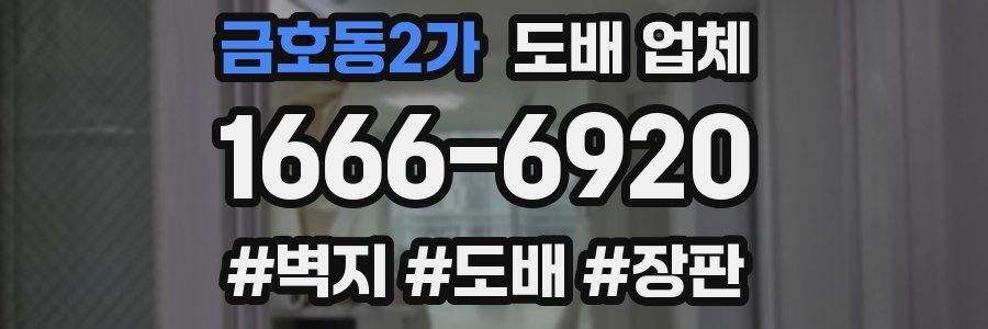금호동2가 도배 업체