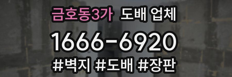 금호동3가 도배 업체