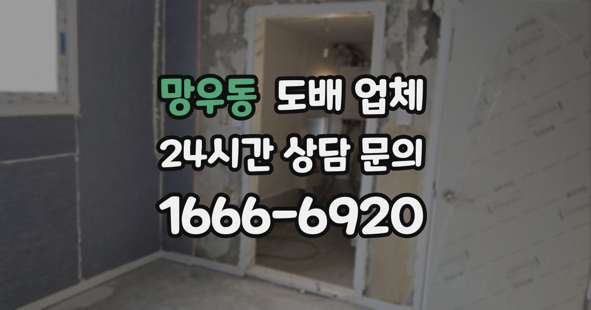 망우동 도배 업체