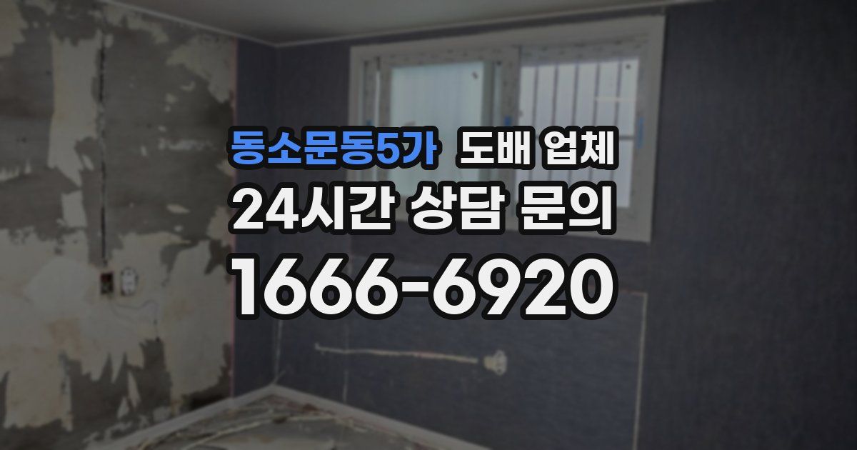 동소문동5가 도배 업체