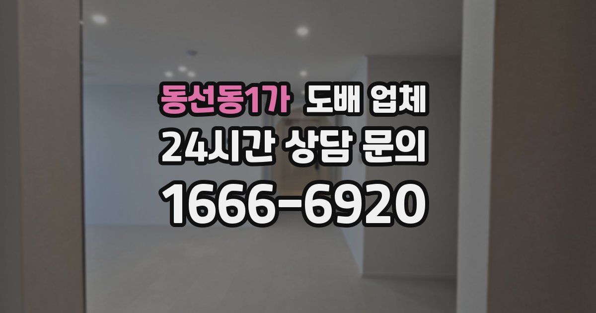 동선동1가 도배 업체