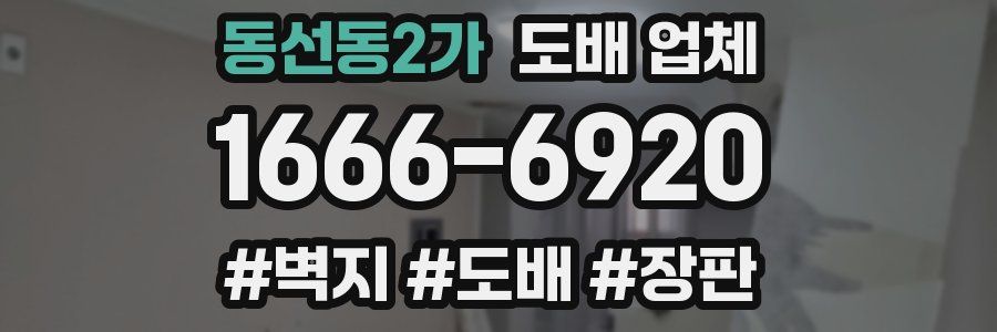 동선동2가 도배 업체