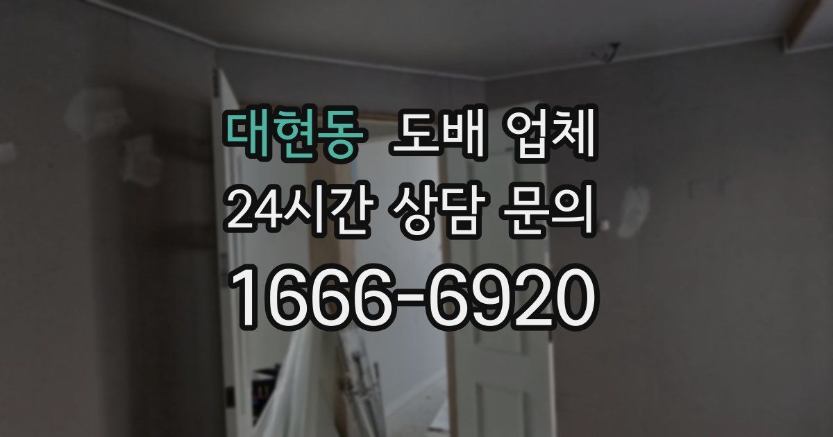 대현동 도배 업체