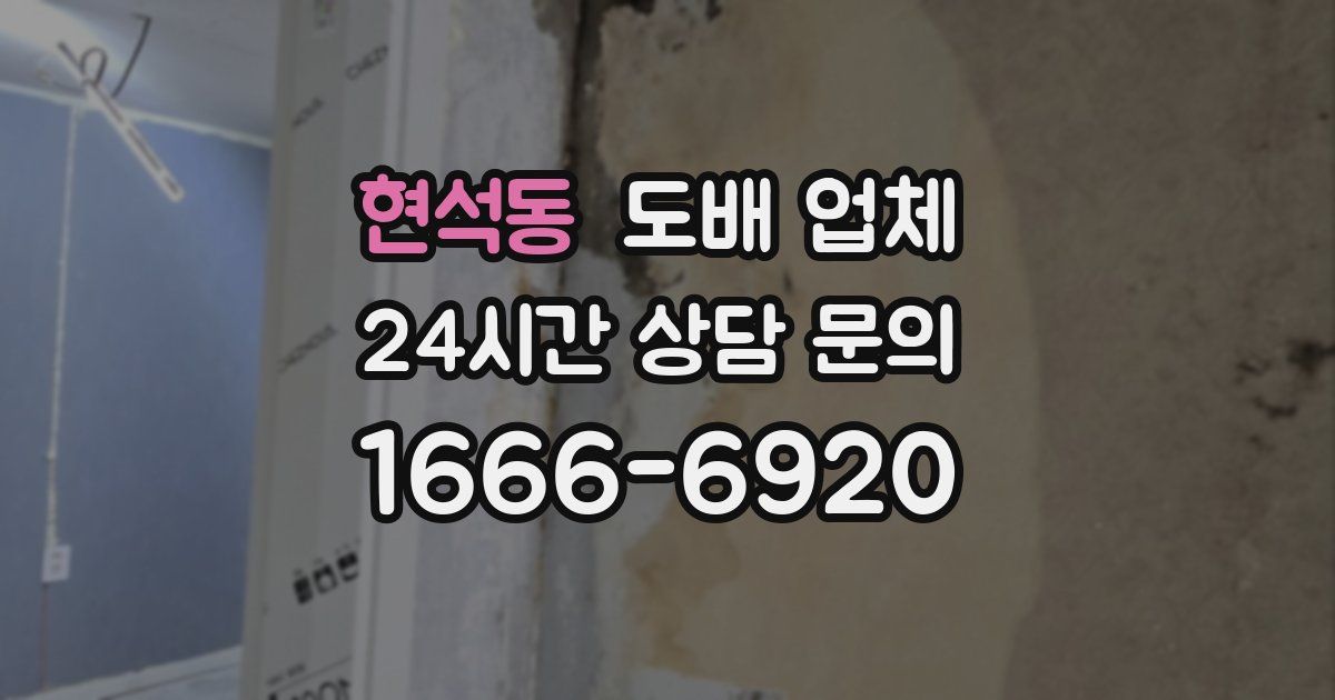 현석동 도배 업체