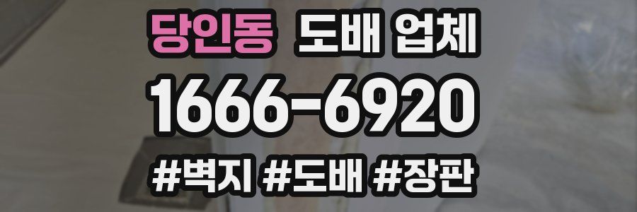 당인동 도배 업체