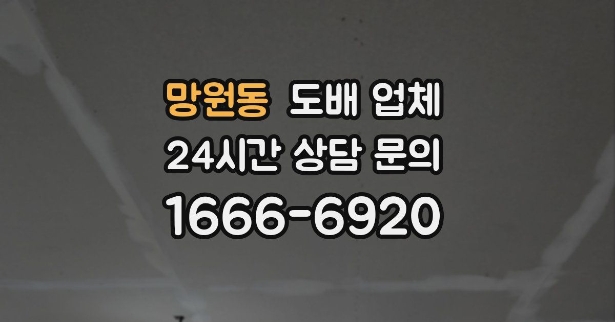 망원동 도배 업체