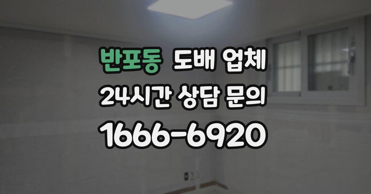 반포동 도배 업체