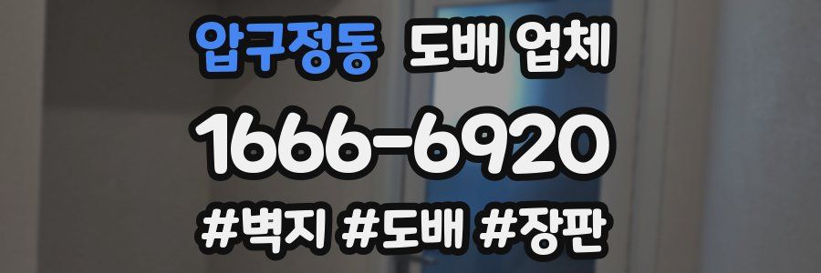 압구정동 도배 업체