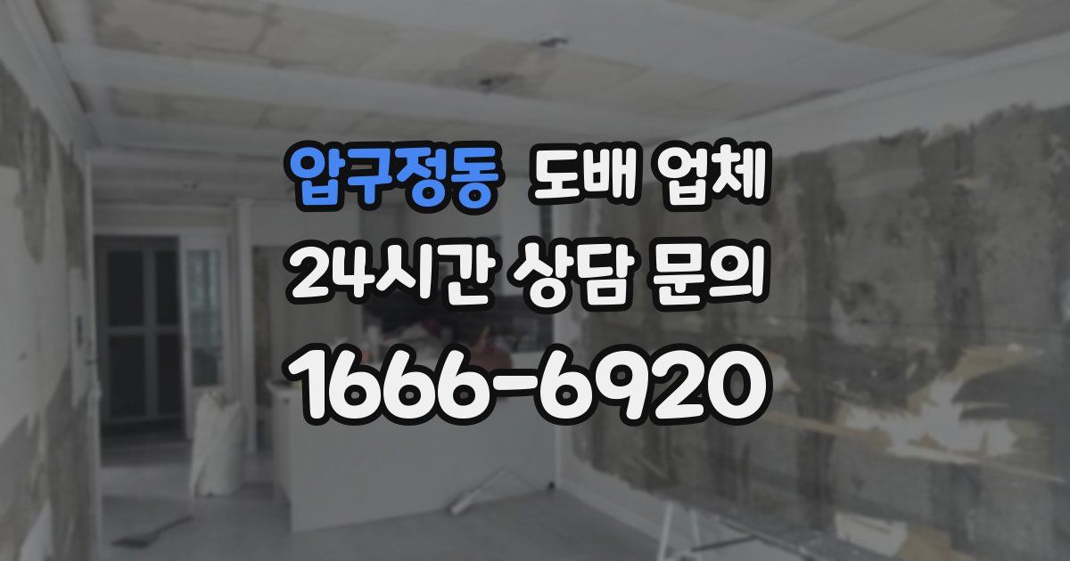 압구정동 도배 업체