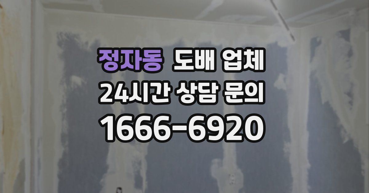 정자동 도배 업체