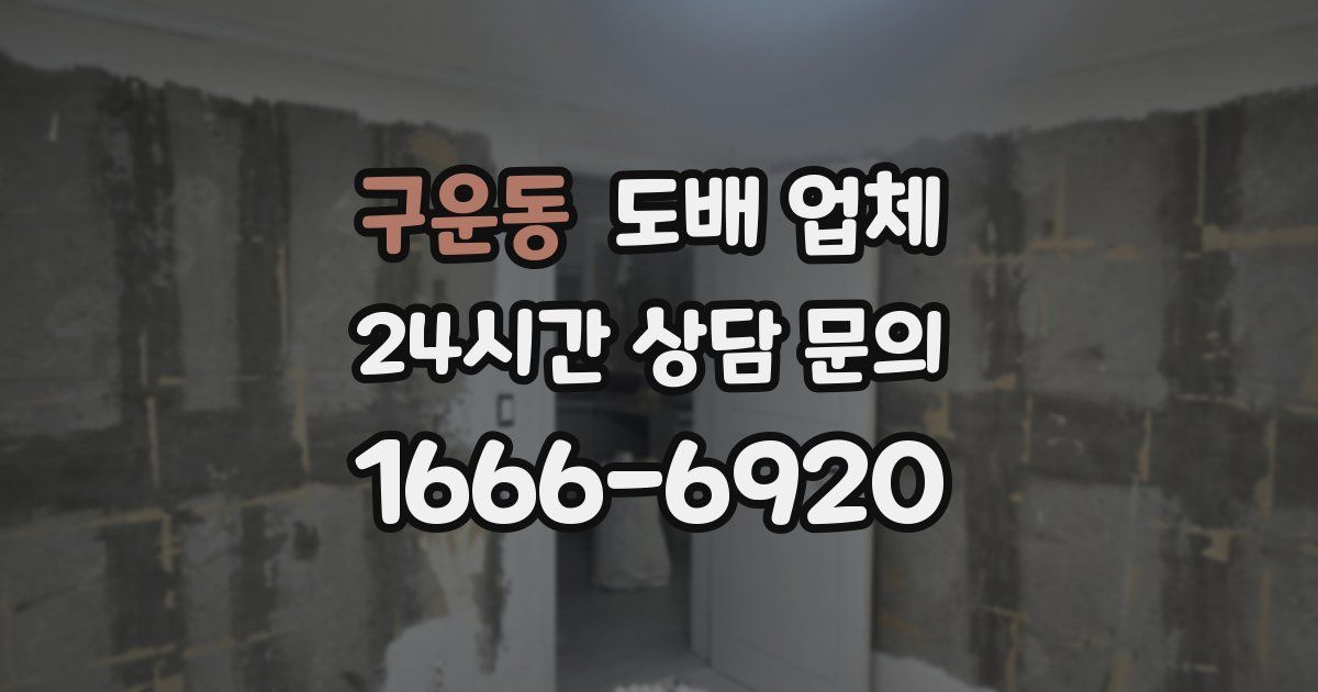 구운동 도배 업체