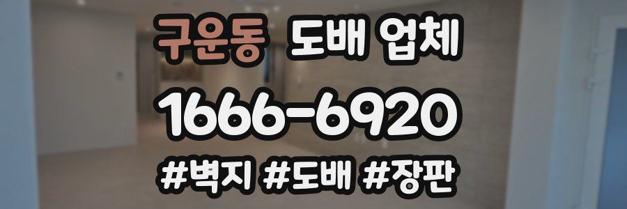 구운동 도배 업체