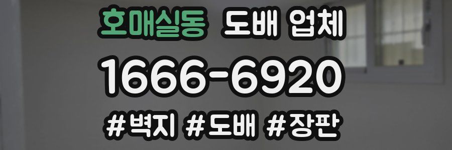 호매실동 도배 업체