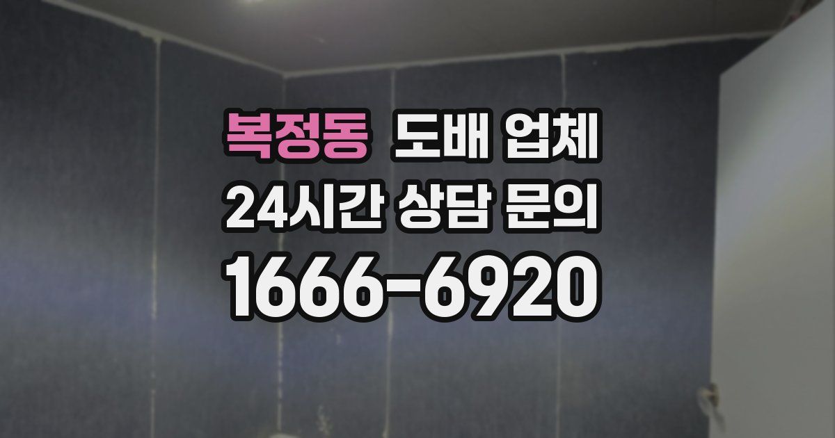 복정동 도배 업체