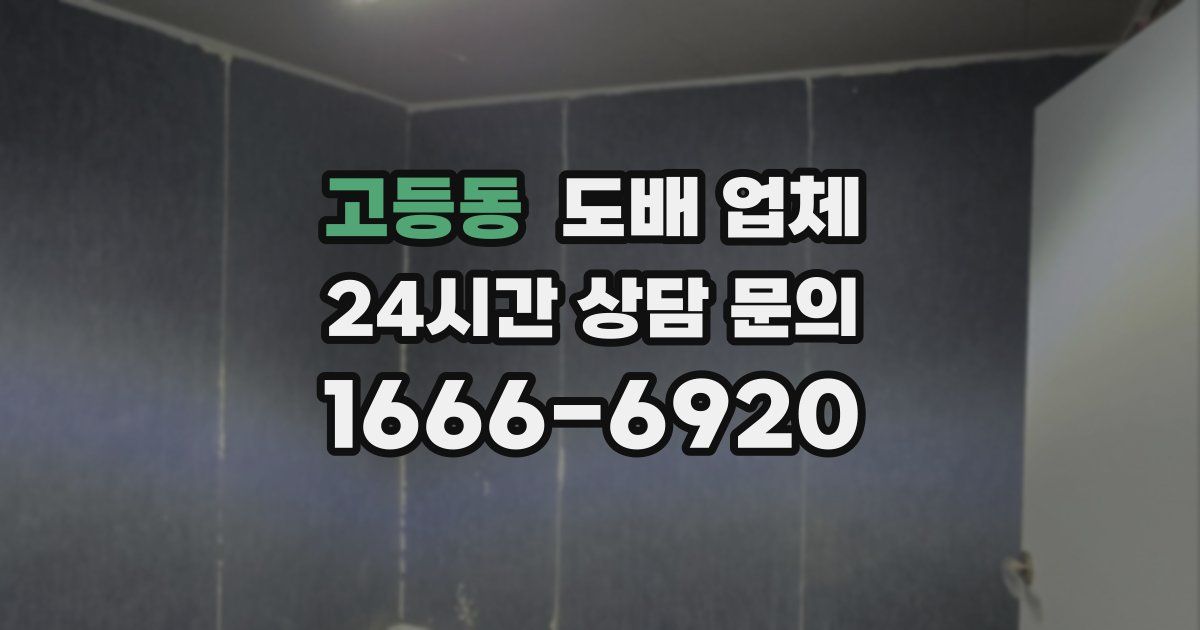 고등동 도배 업체