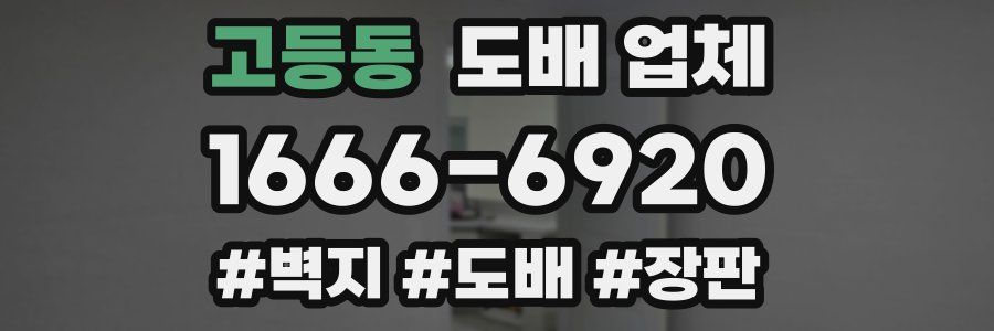 고등동 도배 업체