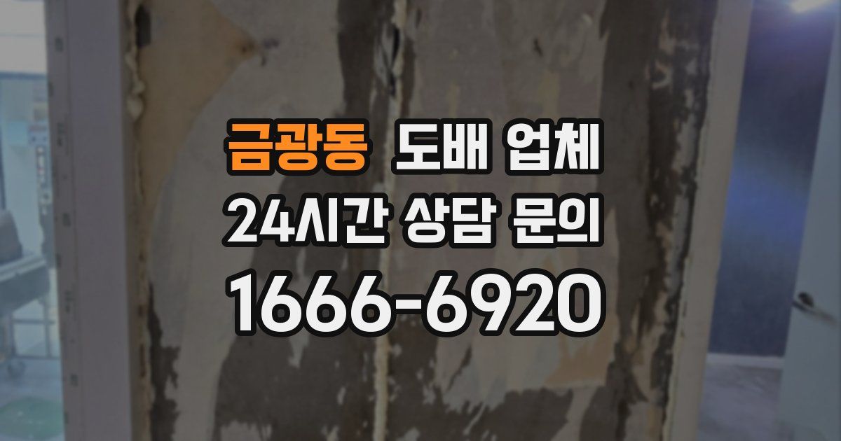 금광동 도배 업체