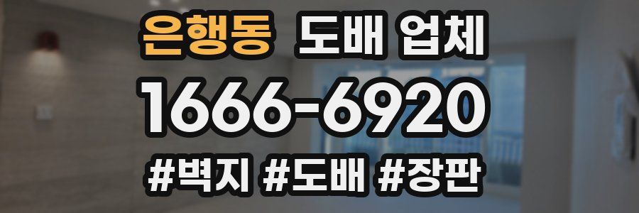 은행동 도배 업체