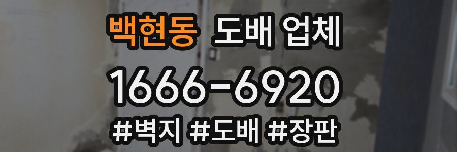 백현동 도배 업체