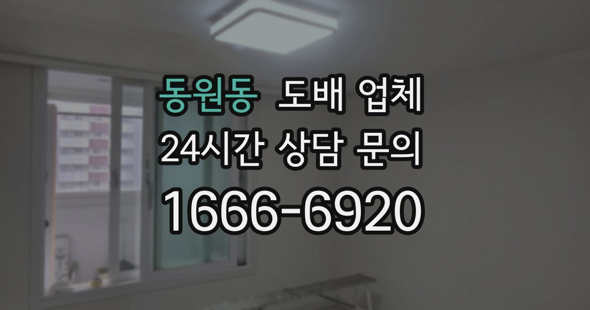 동원동 도배 업체