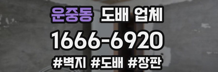 운중동 도배 업체