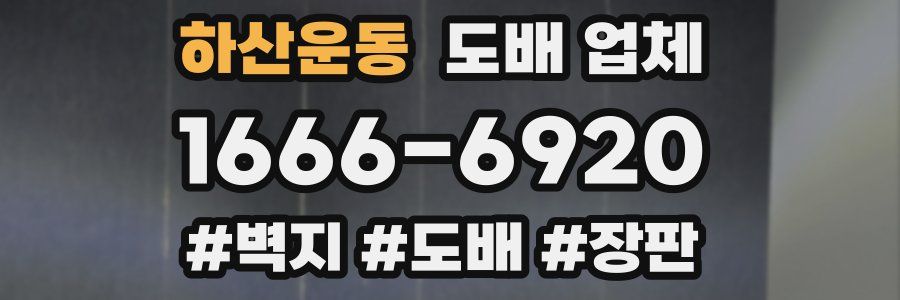 하산운동 도배 업체