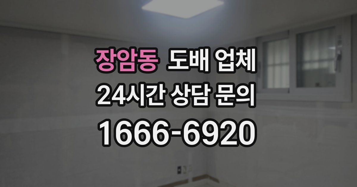 장암동 도배 업체