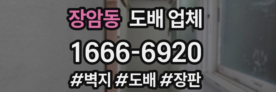장암동 도배 업체