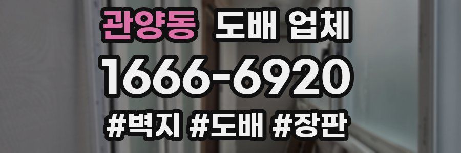 관양동 도배 업체