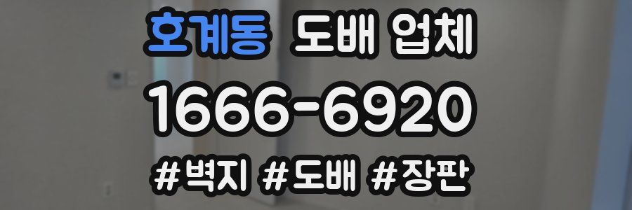 호계동 도배 업체