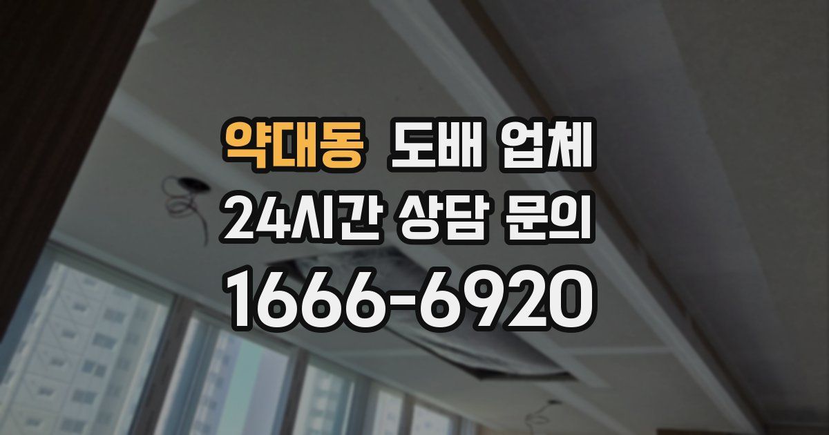 약대동 도배 업체