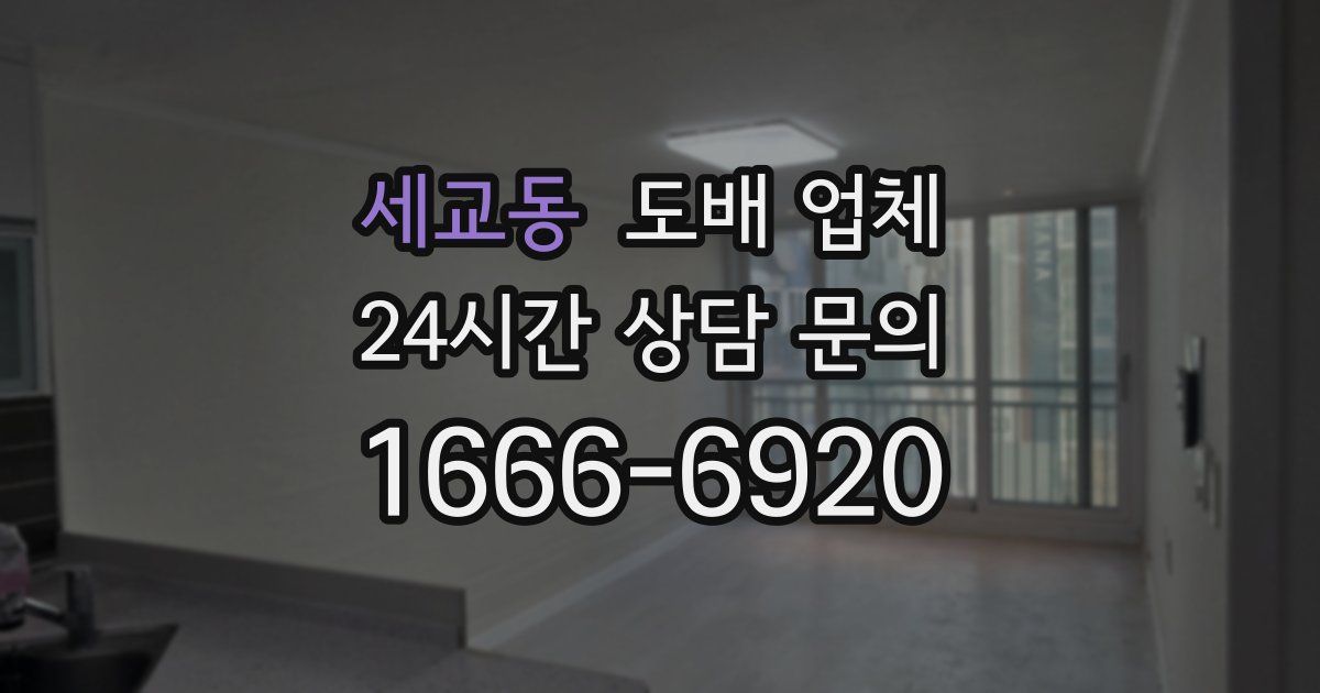 세교동 도배 업체