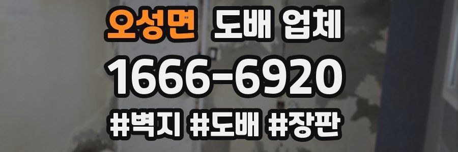 오성면 도배 업체