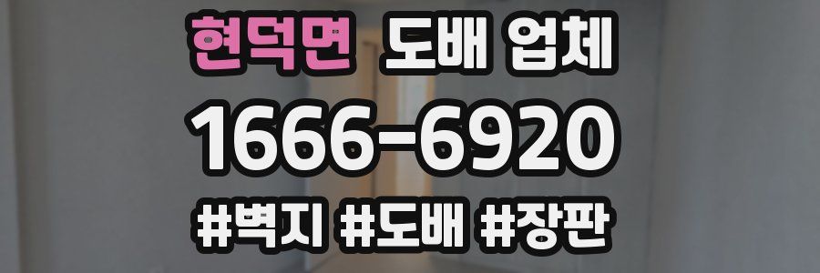 현덕면 도배 업체