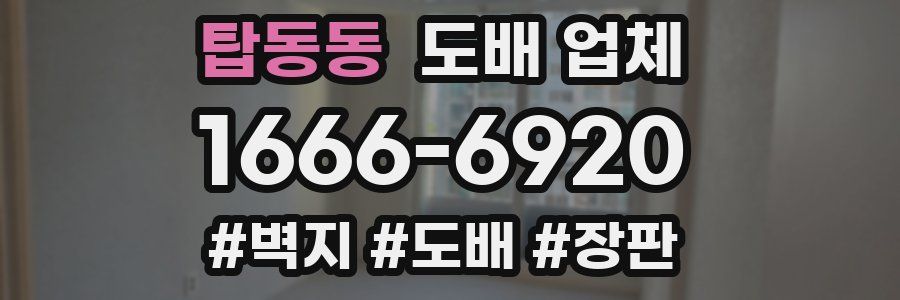 탑동동 도배 업체